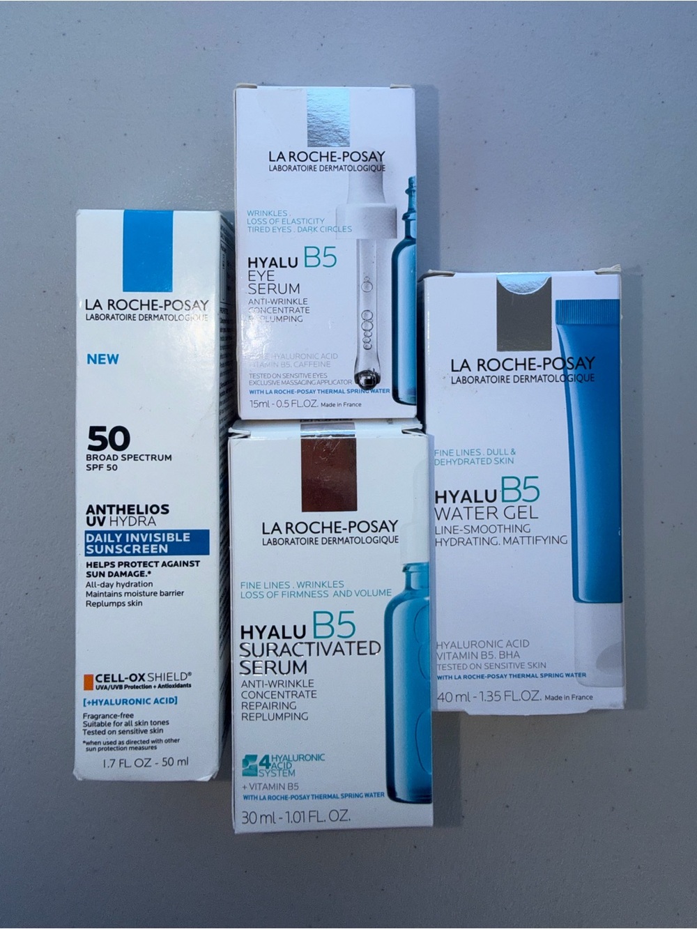 La Roche-Posay Hyalu B5 Serum & Water Gel Skincare Set in Blue and White
